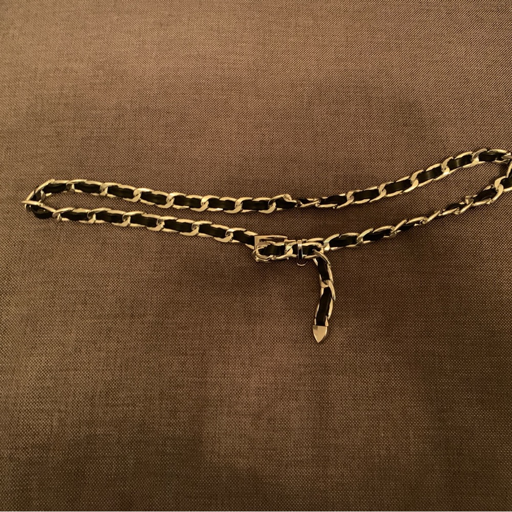Silver chain belt
